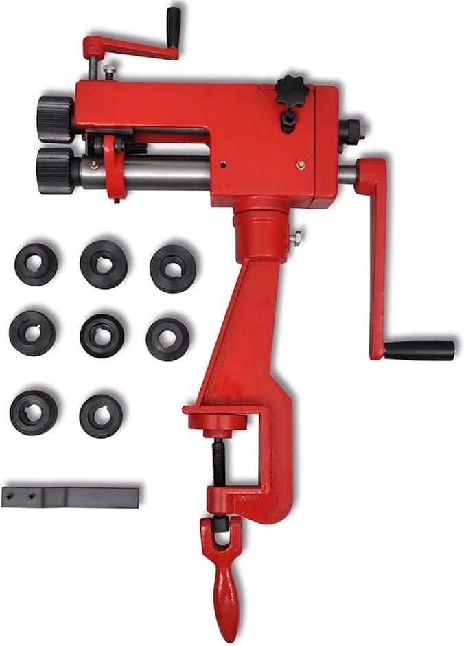 Manuelle Sickenmaschine aus Gusseisen mit Pulverbeschichtung, 200 mm Arbeitstiefe, Werkbankmontage, für Stahlrohr, Kupferrohr, Werkstatt, Sanitär und Heizung