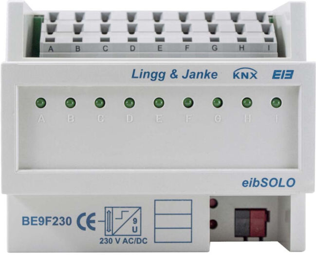 Lingg & Janke Entrée binaire BE9F230 9f. 6TE 230V AC/DC (89505 / 89505SEC)