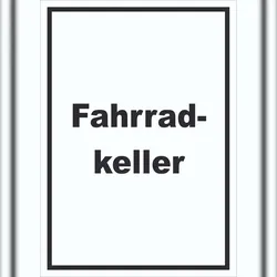 HB-Druck Fahrradkeller Schild mit Text Rad Bike hochkant A0 (841x1189mm)