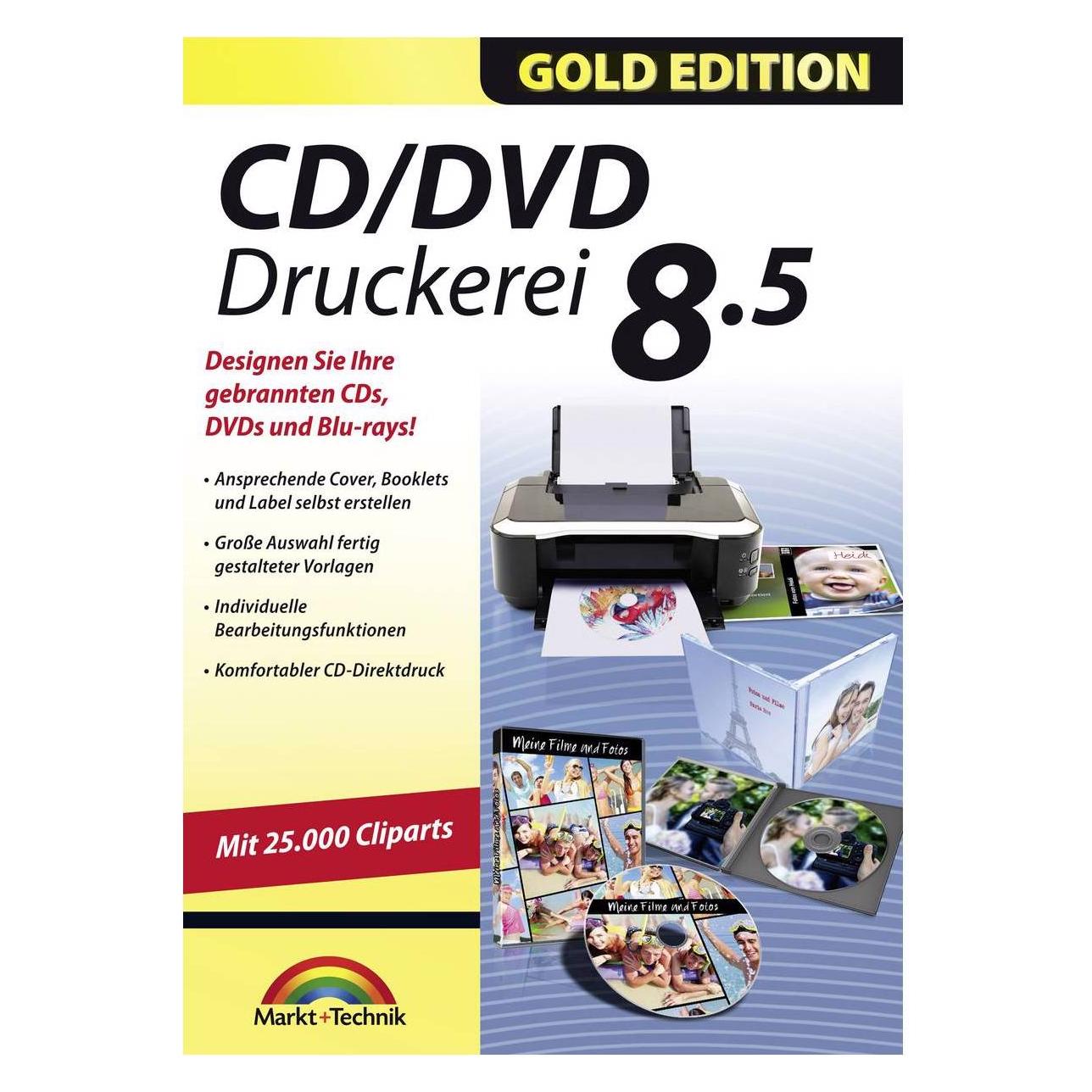 Markt + Technik CD/DVD Druckerei 8.5 Gold Edition (1 User, unbegrenzt) (80524)