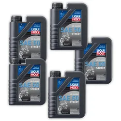 5x Motoröl LIQUI MOLY 1572 Motorbike HD-Classic SAE 50 Street Mineralisch 1 Liter