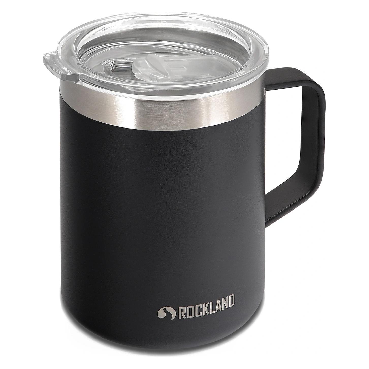 Rockland Kubek termiczny Camp Mug 0,35 L - stal nierdzewna, próżniowy, z pokrywką Tritan, czarny (64716349)