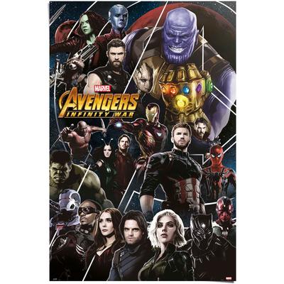 Poster REINDERS "Marvel Avengers - Infinity War", schwarz (farbe bild(er): schwarz), B:61cm H:91,5cm T:0,1cm, Papier, Bilder, Poster