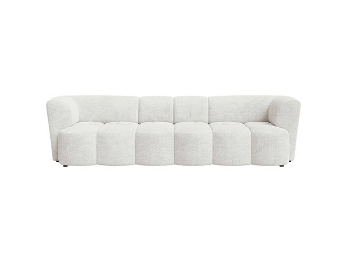 Milino Viersitzer-Sofa, Elfenbein, Kunststoff, 4-Sitzer, 307x84x107 cm, Rücken echt, Wohnzimmer, Sofas & Couches, Sofas