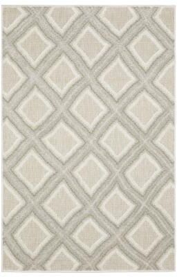 Style Haven Thassos Textured Diamonds Grey/ Beige Mixed Pile Area Rug