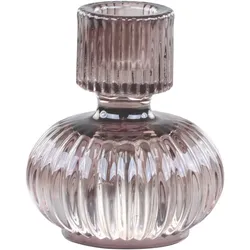Chic Antique 2 in 1 Kerzenständer Teelichtglas, H8,5 x Ø7 cm, taupe