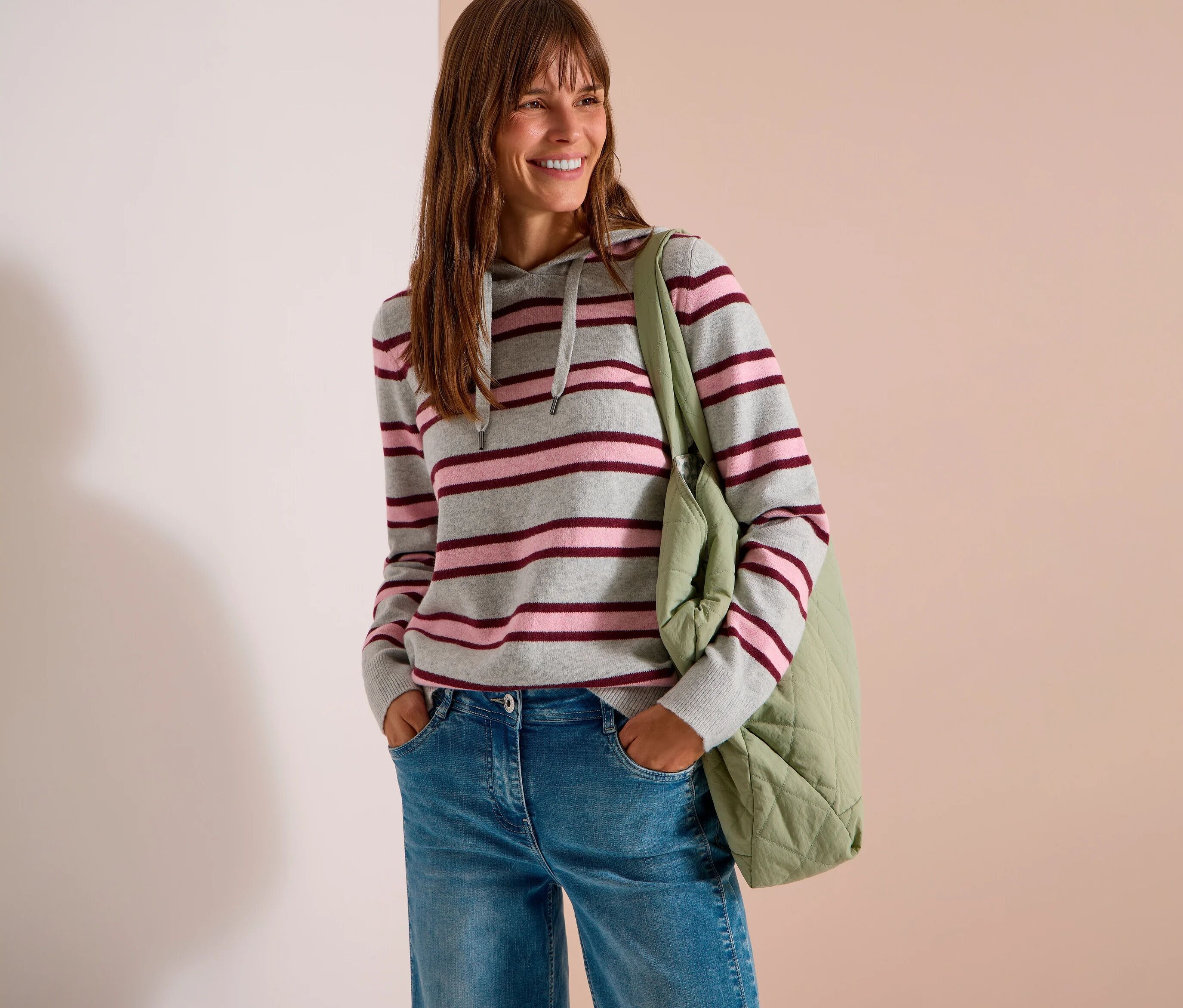 Tchibo - Cecil Strick-Hoodie - Gr. L - mehrfarbig