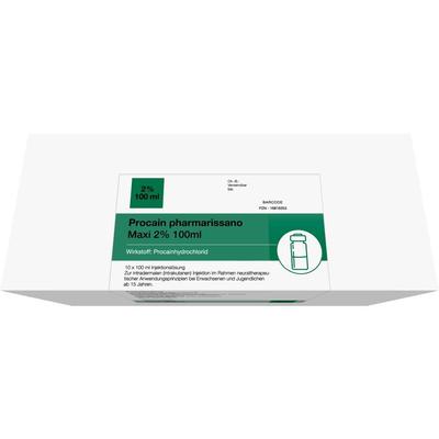 Procain pharmarissano Injektionsflasche 2% 100 ml 10x100 Injektionslösung