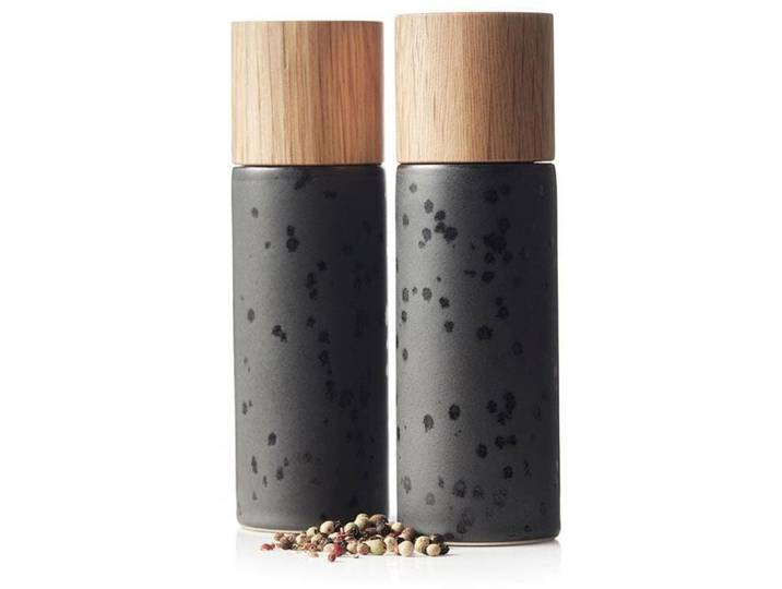 Gewürzmühle BITZ Schwarz Steinzeug H 16.7 cm Set - Gewürzmühle
