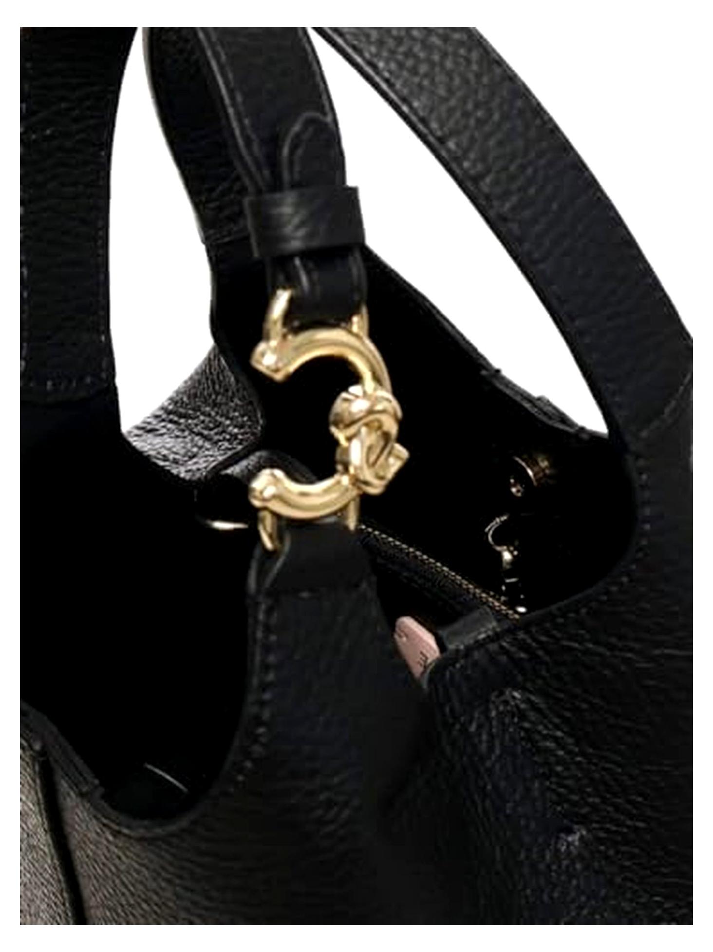 Leder Handtasche Umhängetasche C-Easy Crossbody Bag Noir schwarz