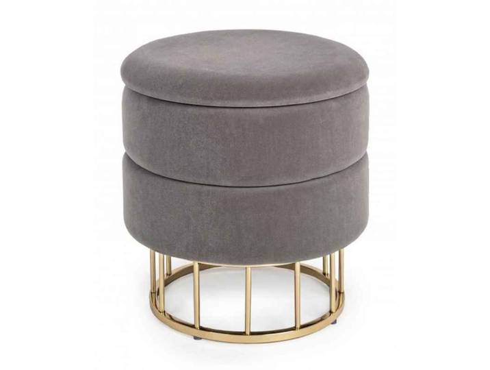 Pouf de rangement gris foncé