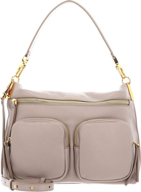 Coccinelle Hyle Schultertasche, Powder Pink, 6-Fächer, abnehmbarer Schulterriemen, wasserabweisend, 20 x 11 x 21 cm