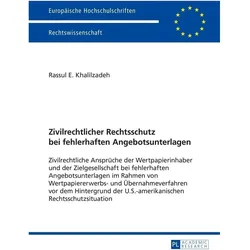 Zivilrechtlicher Rechtsschutz bei fehlerhaften Angebotsunterlagen, Fachbücher von Rassul Khalilzadeh