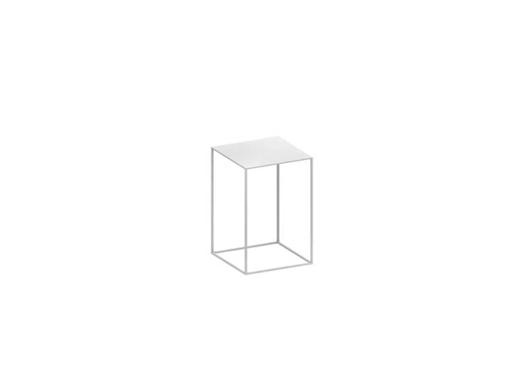 Kaffeetisch Slim Irony Low Table Zeus weiß, Designer Maurizio Peregalli, 31x46x31 cm