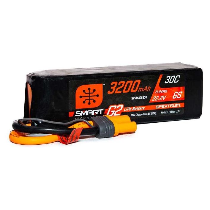 Spektrum 3200mAh 6S 22.2V Smart G2 LiPo 30C IC5 (3200 mAh, 22.20 V) (SPMX326S30)