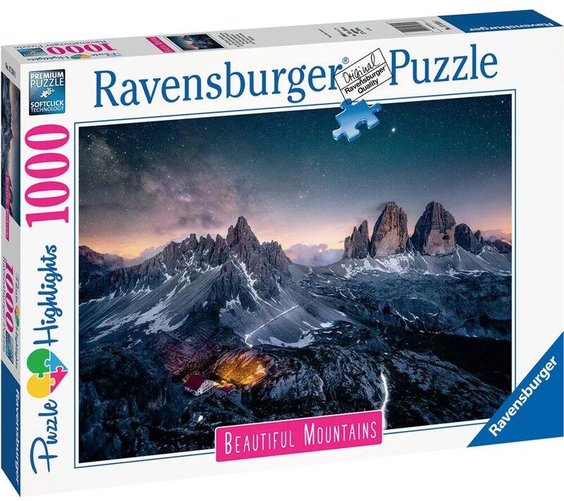 Ravensburger Puzzle 1000 p - Les Tre Cime di lavaredo, Dolomites (Puzzle Highlights)