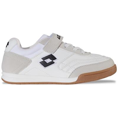 Sneaker LOTTO, Mädchen, Gr. 32, weiß (weiß, schwarz), Synthetik, Textil, gepflegt, Schuhe Sneaker, - in kinderfußgerechter Passform