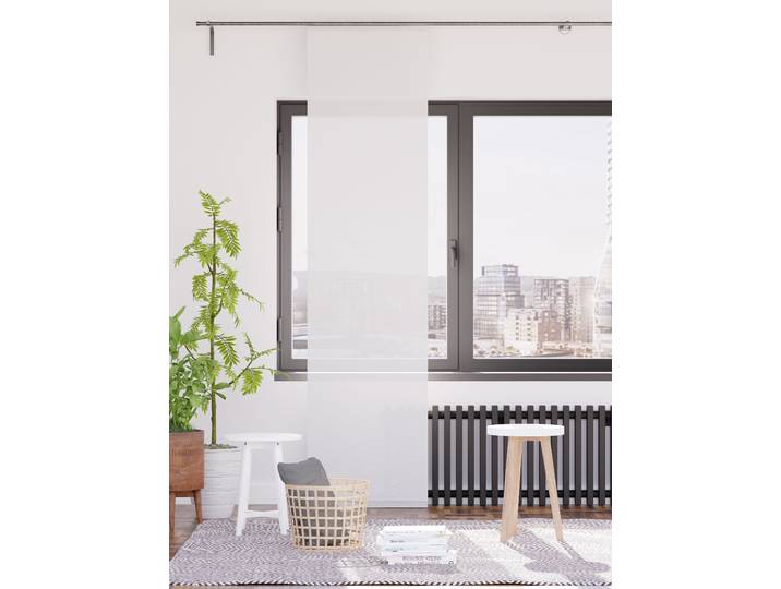 Schiebegardine HOMING Manhattan , weiß, B:60cm H:245cm, Polyester, Gardinen, Schiebegardine, modern, Wohnzimmer, Schlafzimmer