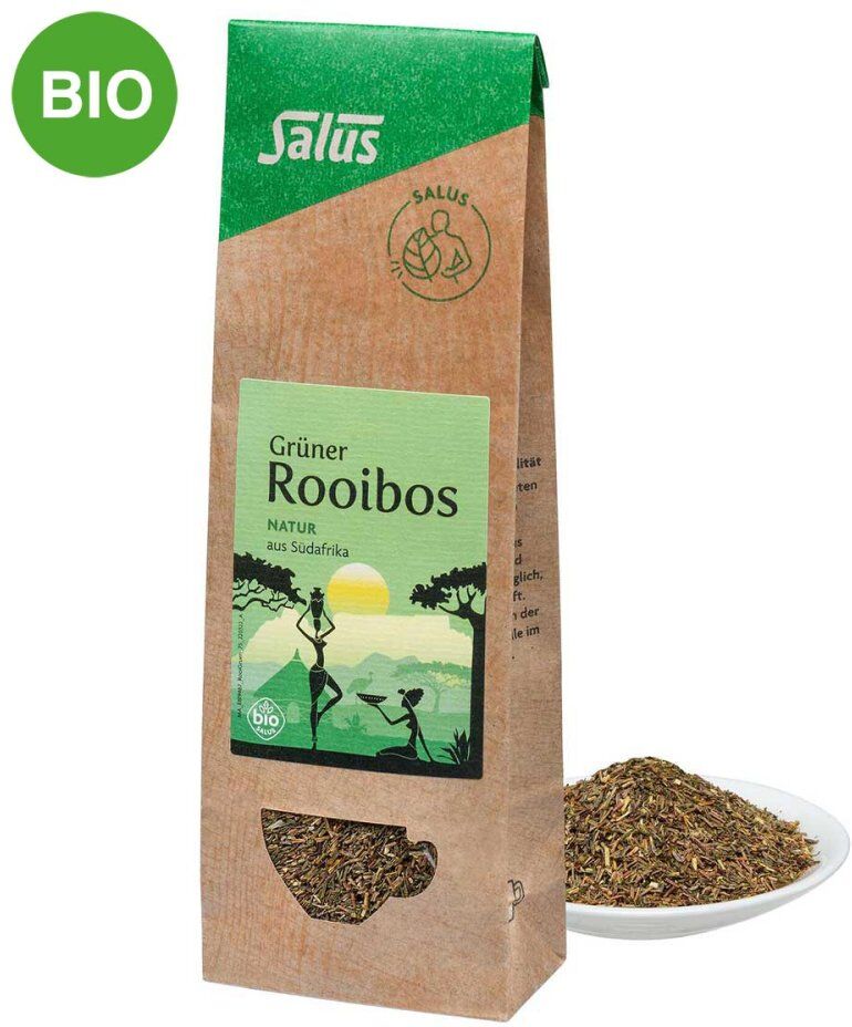 Grüner Rooibostee Natur Kräutertee bio Salus 75g