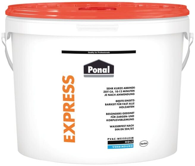 Colle à bois Express 10 kg EN 204: D1, D2 Seau PONAL (44218)