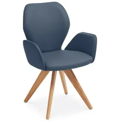 Stuhl Colorado Leder Blau Atlantik