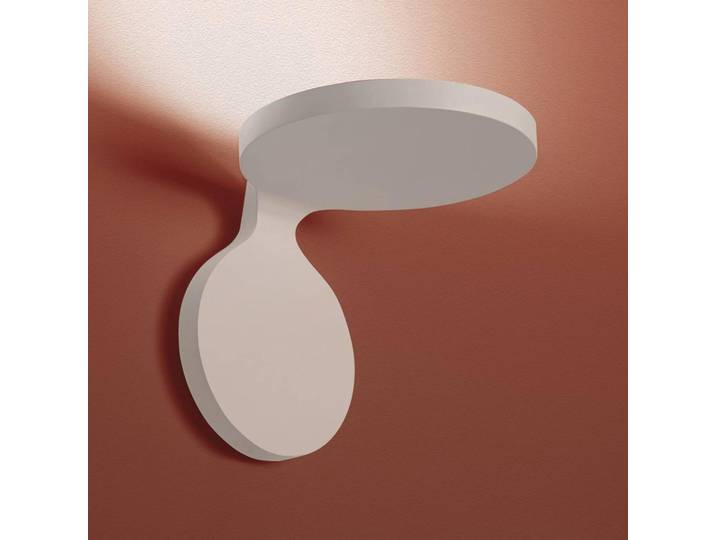 Artemide Designer Wandleuchte Rea 17, weiß / opal, für Wohn- / Esszimmer, Aluminium, Design