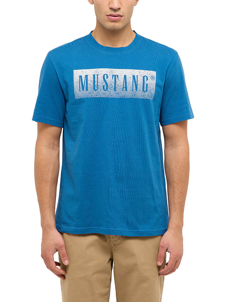 Mustang Shirt "Austin" in Blau - XXL