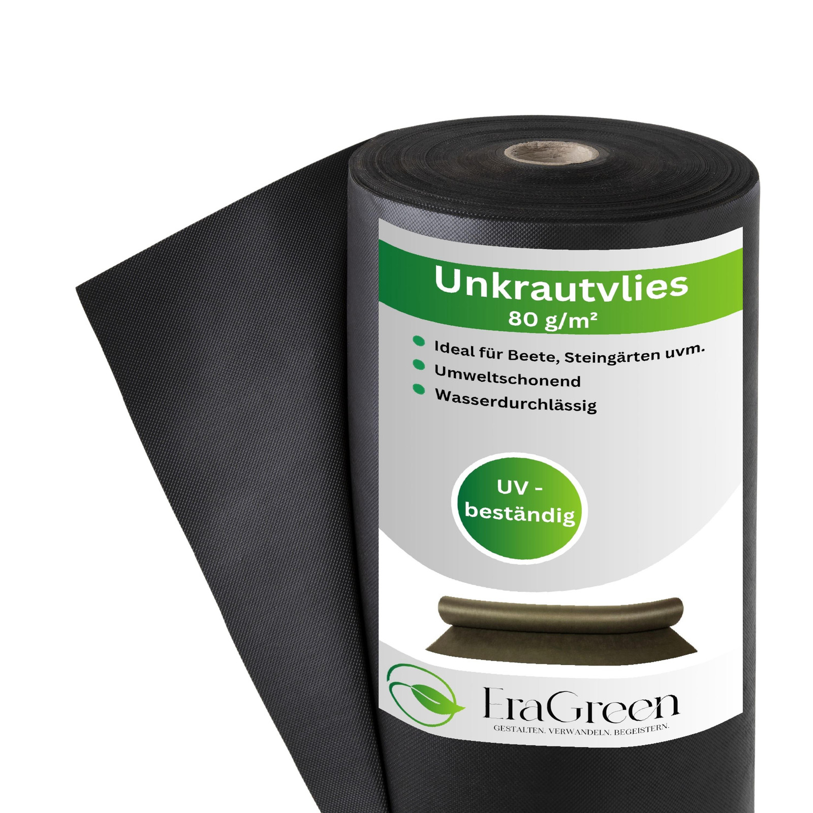 EraGreen Worteldoek 80g/m², Onkruidfolie en Mulchdoek, Breedte: 0,8 m, Lengte: 20 m