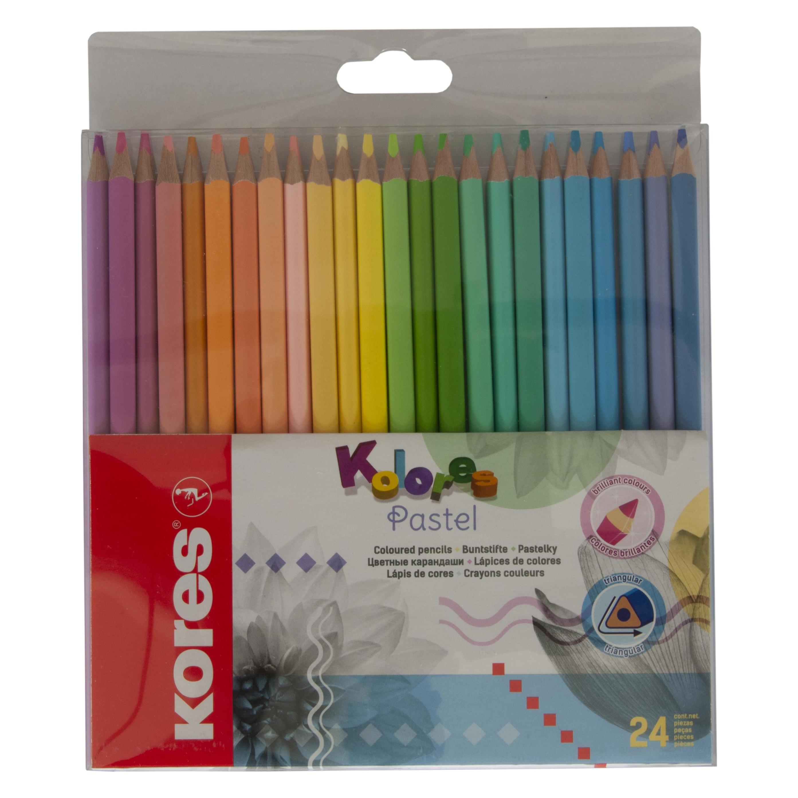 Kores Dreikant-Buntstifte "Kolores Pastel", 24er Kartonetui (24x) (BB93321)