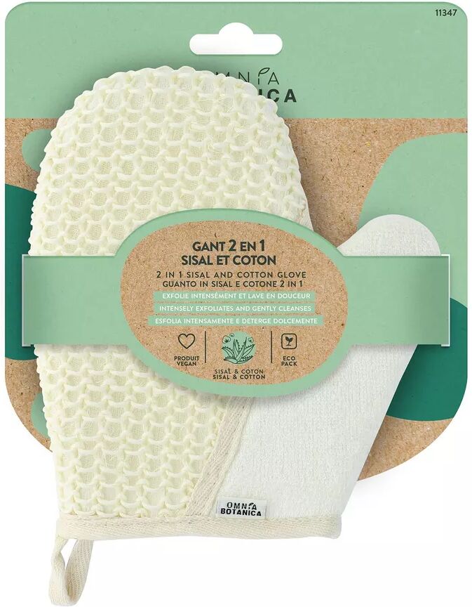 Omnia Botanica - 2 in 1 Handschuh aus Sisal und Baumwolle, 2in1 Handschuh Sisal und Baumwolle, 1 Stück