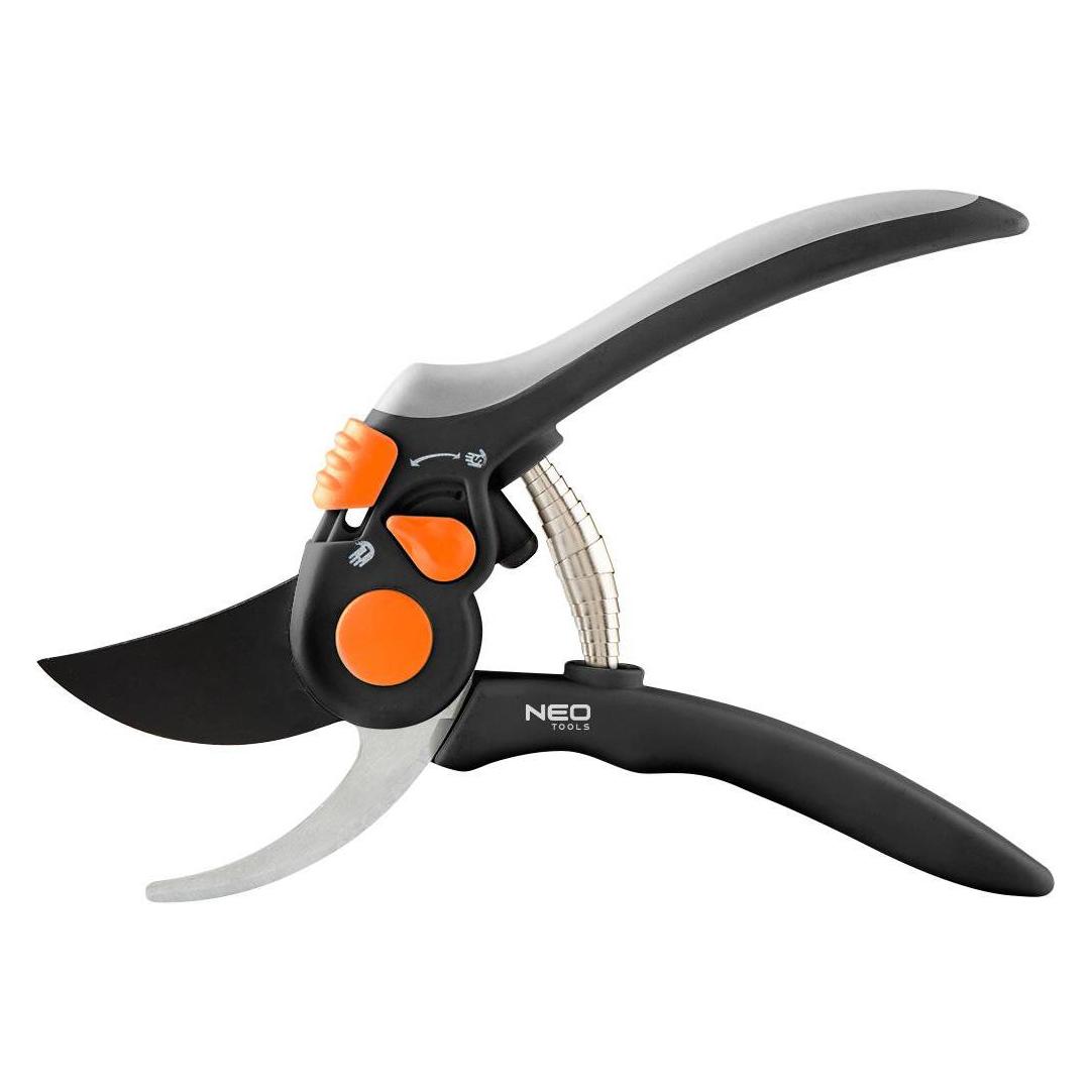 Neo Tools 200 mm bypass secateurs, range up to 18 mm, adjustable distance (TOP-15-202)