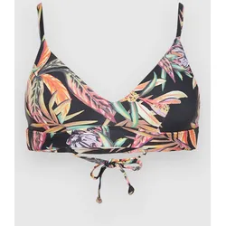 O'Neill Wave Bikini Top black tropical flower Gr. 40
