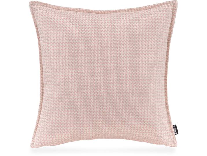 Dekokissen H.O.C.K. Bobo , rosa (rosa, gemustert), B:45cm H:10cm L:45cm, Baumwolle, Polyester, Dekokissen_Sitzkissen_Kissenhüllen, Dekokissen, mit Jaquard-Struktur, Kissenhülle mit Füllung, 1 Stück