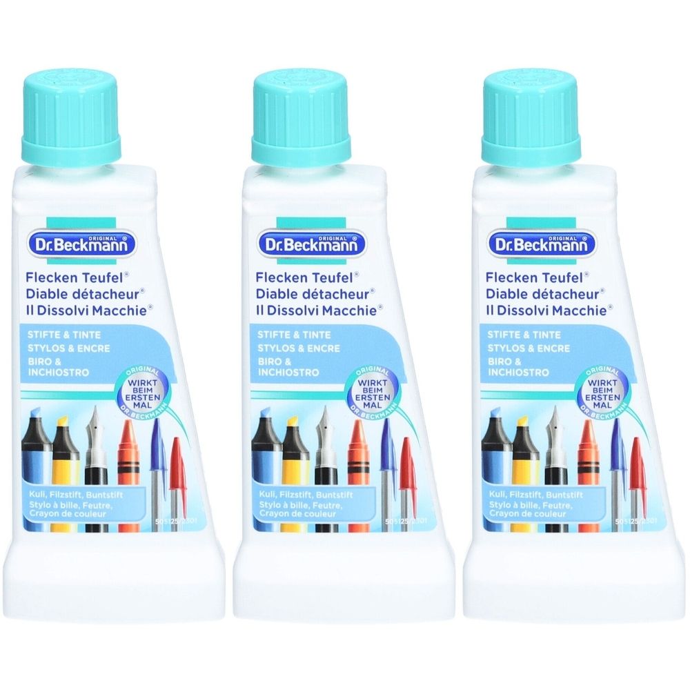 DR Beckmann Fleckentferner-Teufel Stifte & Tinte x3 3x50 ml Liquidum