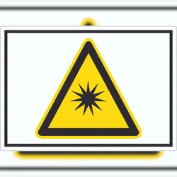 HB-Druck Achtung Optische Strahlung Symbol Aufkleber A3 (297x420mm)