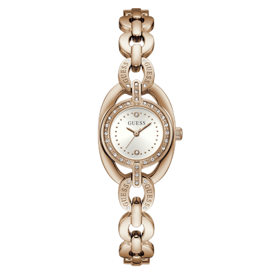 Quarzuhr GUESS "BLAIR", rosa (goldfarben, silberfarben, weiß, roségoldfarben), Armbanduhren, Damen, Quarzuhr, Armbanduhr, Damenuhr, Edelstahlarmband, analog