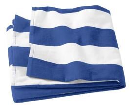 Port Authority PT43 Cabana Stripe Beach Towel in Royal Blue size OSFA   Cotton