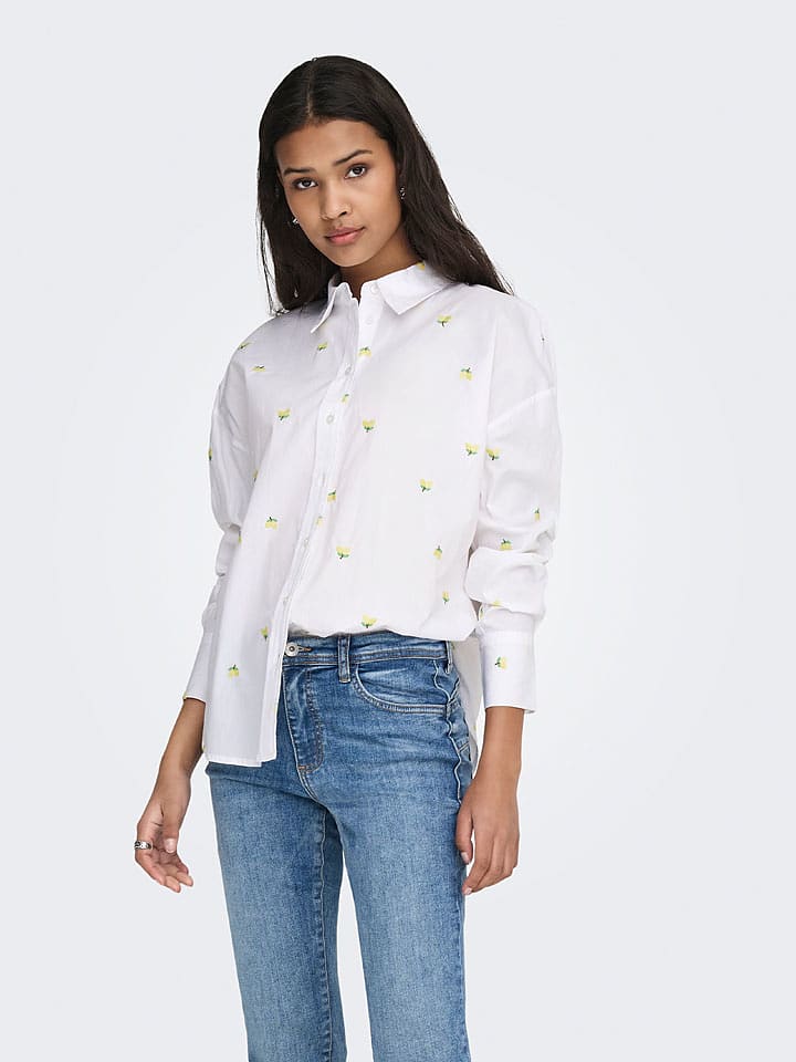 JDY Bluse "Nelly" in Weiß - S