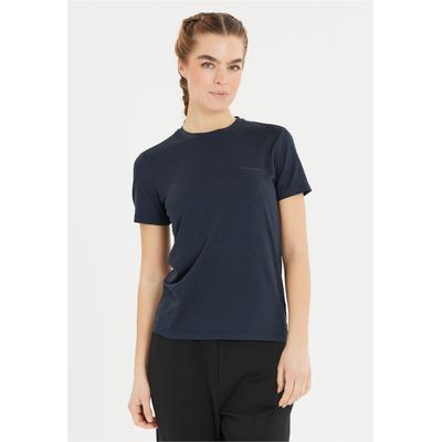 Funktionsshirt ENDURANCE "Alvaly", Herren, Gr. 46, grau (schwarz, meliert), 95% Polyester, 5% Elasthan, unifarben, kurz, Rundhals, Shirts Funktionsshirt, im simplen Design mit Quick Dry-Technologie