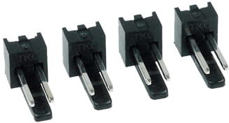 Phobya Fan Power Connector 2Pin Stecker - 4 St&uuml;ck Black