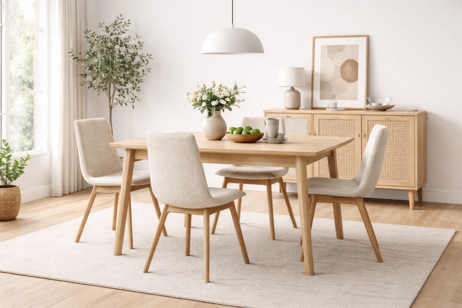 4-Fussstuhl GOODPRODUCT "Ramon", beige (beige rumi 9, eiche natur), B:46cm H:89cm T:57cm, Holzwerkstoff, Massivholz, Polyester, Stühle, 4-Fussstuhl, mit Massivholzbeinen, verschiedenen Farben und Stoffe beige rumi 9, eiche natur B/H/T: 46cm x 89cm x 57cm,