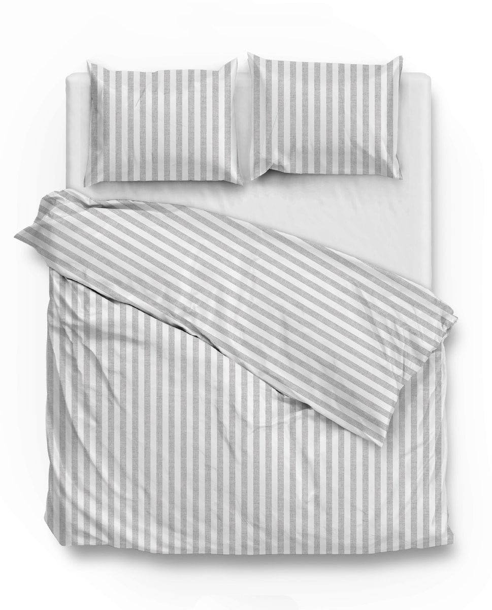 Zohome Banda-di-Lino Dekbedovertrek voor volwassenen - Grijs - 240 x 220 cm
