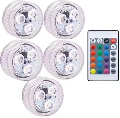 Inspired Living RadiantWave Under Water RGB Ambient Light Strip (Battery Powered & IP68 Waterproof) 1 Controller 5 Lamp
