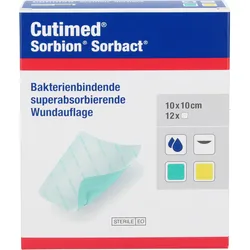 Cutimed Sorbion Sorbact Wundauflage 10x10 cm 12 ST