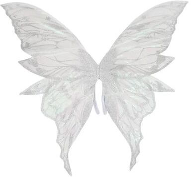 Inspired Finds Sparkling Fairy Butterfly Wings Costume For Halloween, Cosplay And Dress Up Parties white