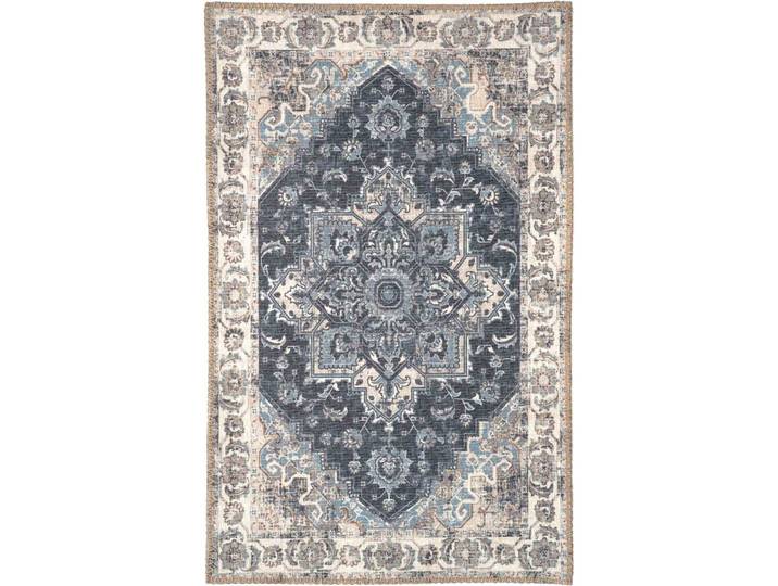Türvorlage Tivaro blau Polyester 50 x 80 cm - Türvorlage