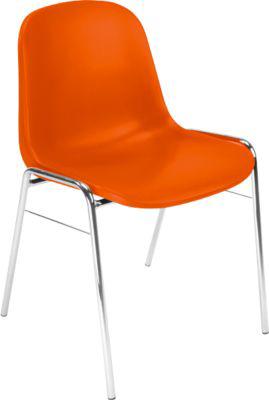 Nowy Styl Formschalenstuhl Beta, stapelbar, desinfektionsmittelbeständig, Sitzhöhe 460 mm, orange