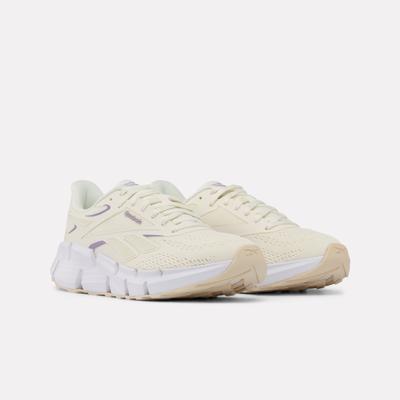 Laufschuh REEBOK "ZIG DYNAMICA 6", Damen, Gr. 38, beige (chalk, weiß), Synthetik, Textil, Schuhe Laufschuh, mit reaktionsfreudiger Dämpfung und flexibler Sohle