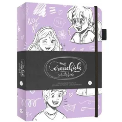Kluitman, Heft + Block, CreaChick Skizzenbuch Lila (Blanko)