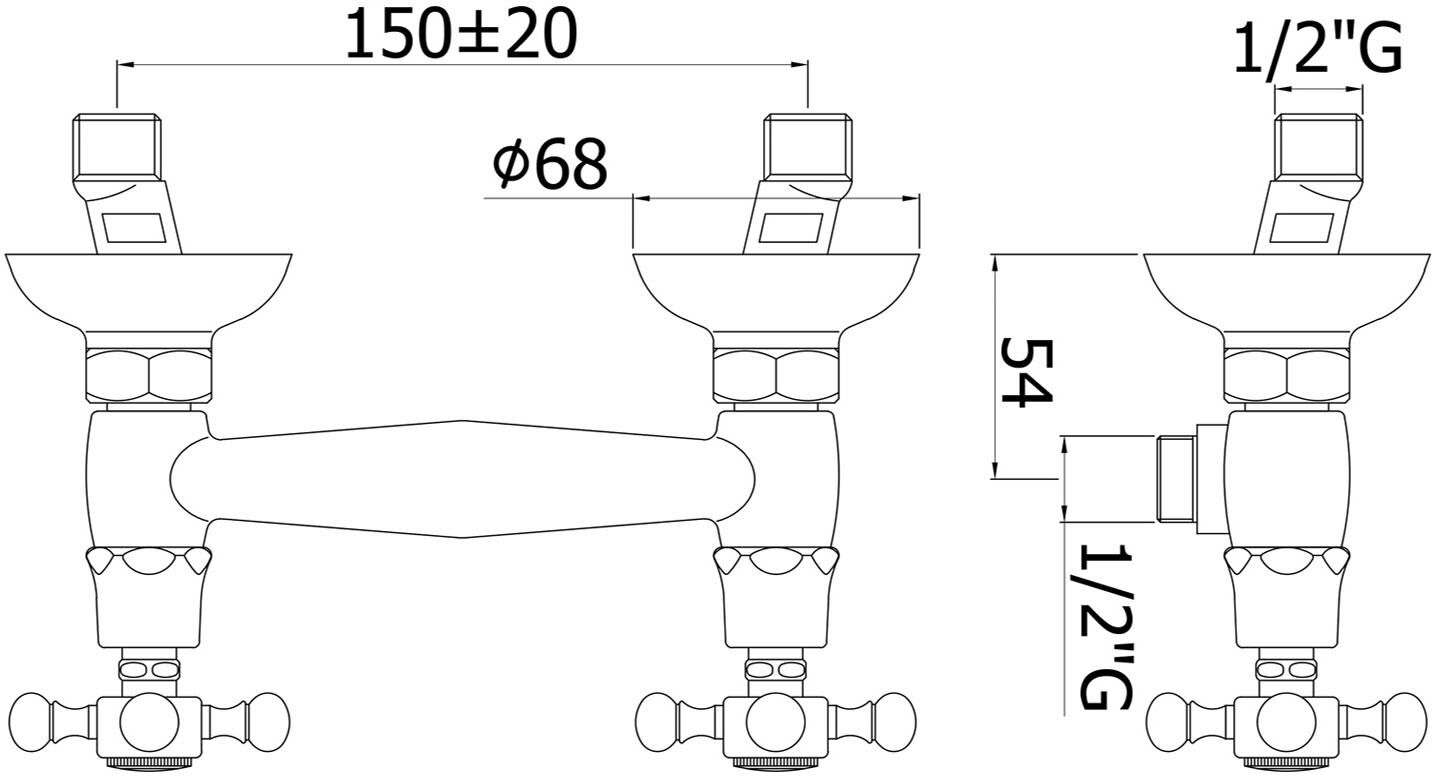 Kronenbach IOTA 2.0 Aufputz-Brausearmatur, Badarmaturen, 54908CRKB, chrom